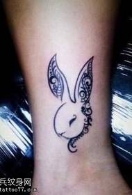 Ոտքեր Cute Bunny Tattoo Pattern 135357 - Arm cute totem bunny դաջվածքների օրինակ