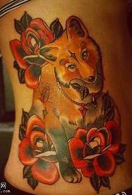 Model de tatuaj de vulpe de culoare