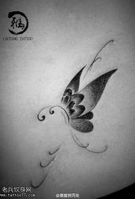 Abdominal butterfly elf tattoo pattern
