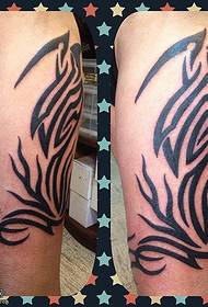 leg line swallow tattoo pattern
