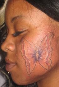 Skør sommerfugl tatoveringsmønster på skulderen