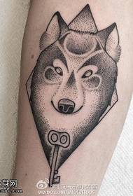 Little fox tattooed with calf