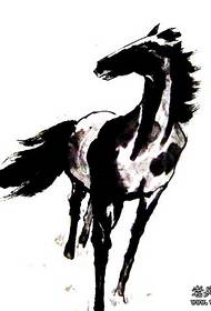 Horse tattoo pattern: an imposing running horse tattoo picture
