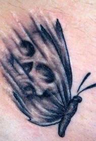 Butterfly tattoo on the wings