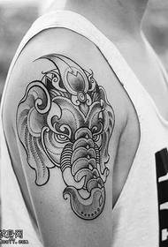 Arm Sting Elephant Tattoo Pattern