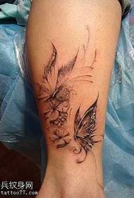 Jalka perhonen tatuointi malli