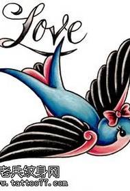 Manuskrip Cantik Corak Tattoo Little Swallow