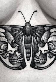 Motýl tetování vzor pod Mimi