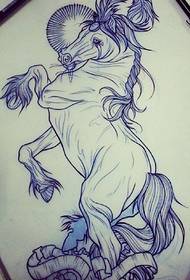 Iesakiet klasiskā zirga tetovējuma manuskriptu