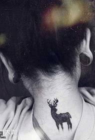 Back deer tattoo pattern