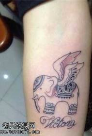 Leg Elephant Tattoo Pattern