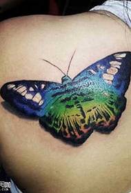 Shoulder colorful butterfly tattoo pattern