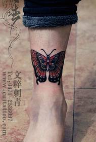 Butterfly tattoo on the ankle