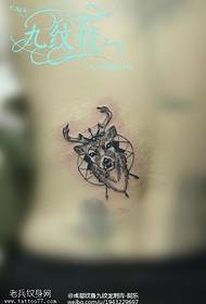 Belly deer tattoo pattern