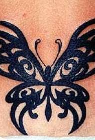 Plemenski leptir krila crni uzorak tetovaža