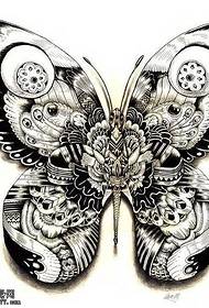 Golden μοτίβο τατουάζ πεταλούδα όμορφη πεταλούδα