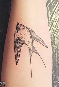 Arm Swallow Tattoo Pattern