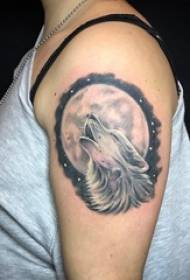 Разновидна црна скица совети за убоди на волкот главата креативна личност тетоважа шема