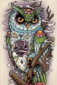 ໜັງ ສືໃບລານທີ່ມີຊື່ວ່າ Owl tattoo