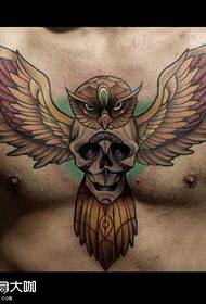 Chest owl tattoo maitiro