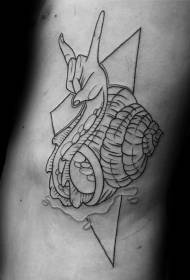 ლოკოკინების ტატულის ნიმუში ნელი მოძრაობის snail tattoo ნიმუში