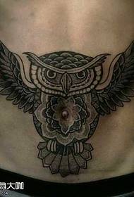 Belly owl tattoo tattoo