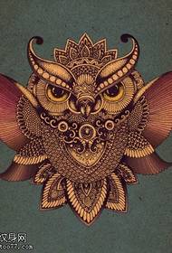 Personality owl tattoo manuscript picture