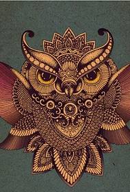 Personality fashion good looking owl tattoo manuscript picture picture