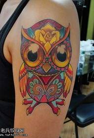 Very cute geese owl tattoo pattern with arms