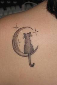 Cat back tattoo στο πίσω φεγγάρι