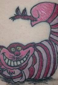 Cute Cheshire Cat Koulè Modèl Tattoo