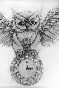 Big V Owl tattoo tattoo