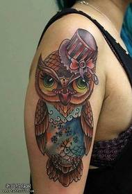 Paže barva sova tetování vzor