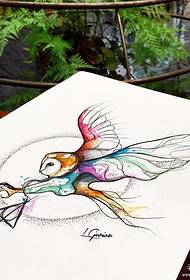 Watercolor sting ink haran-doko modely vita amin'ny lokanga