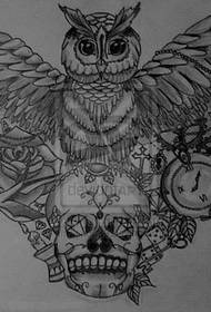 An owl tattoo pattern for big V