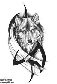 Manuskrip is nie dieselfde as die wolfkop tattoo patroon