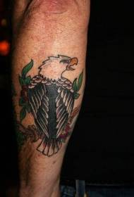 Arm painted eagle tattoo pattern