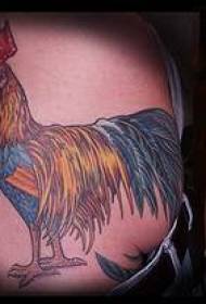 Realistic exquisite cock tattoo pattern