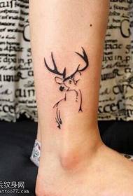 Leg deer totem tattoo pattern