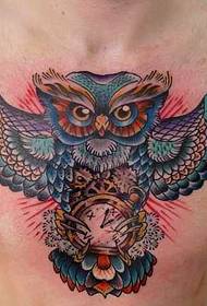 Vzorec tetovaže prsnega sova