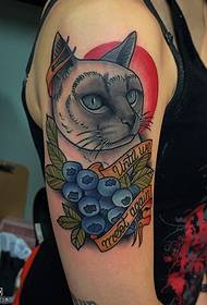 На рамену мачка боровница тетоважа узорак