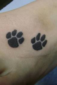 Two cat paw print tattoo patterns