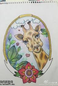 Color deer tattoo manuscript picture