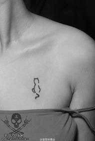 Modèle de tatouage de chat en ligne simple