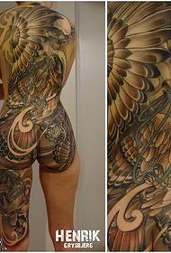 Evropský a americký styl klasického orla tetování vzor