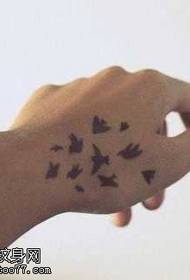 Hand bird totem tattoo pattern