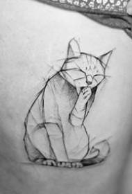 9 pictures of a group of black and white kitten tattoo works about cats