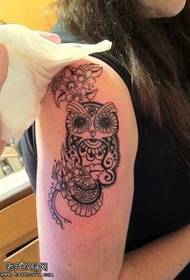 Лепо узорак тетоважа сове