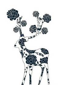 a deer tattoo manuscript pattern picture