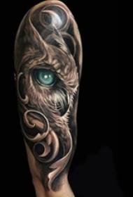 ინდივიდუალურობის ცხოველების მრავალფეროვნება აბსტრაქტული ხაზები owl tattoo model